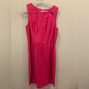 VERA WANG Dress 6 Hot Pink Fuchsia Sleeveless Sheath Linen Cocktail NWT
